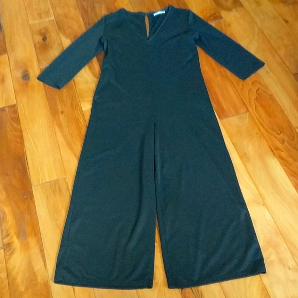 Zara black wide leg jumpsuit